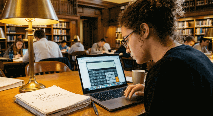 Estudiante Calculando Puntuación SAT