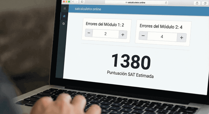 Usa la Calculadora de Puntuación SAT para ejecutar escenarios 'Qué Pasa Si' y ver cómo diferentes patrones de errores afectan tu puntuación Usando Simulación Calculadora SAT